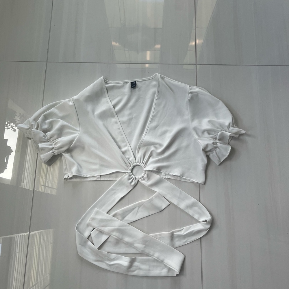SHEIN CURVE WHITE BLOUSE